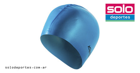 Gorro De Natacion Acqualine Silicona Azul