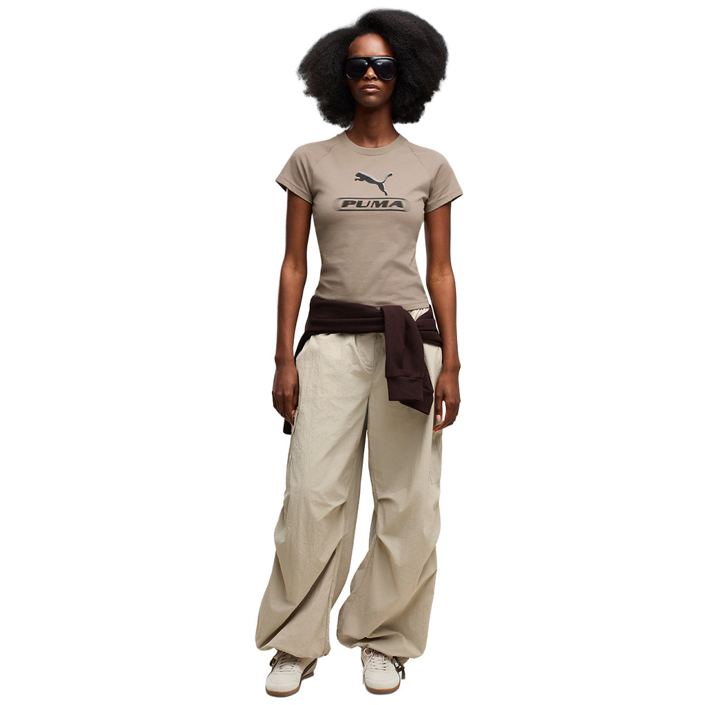 Remera Puma Sport Graphic Mujer Beige