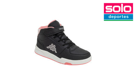 Botas Kappa Logo Oscar Velcro Niña Negra