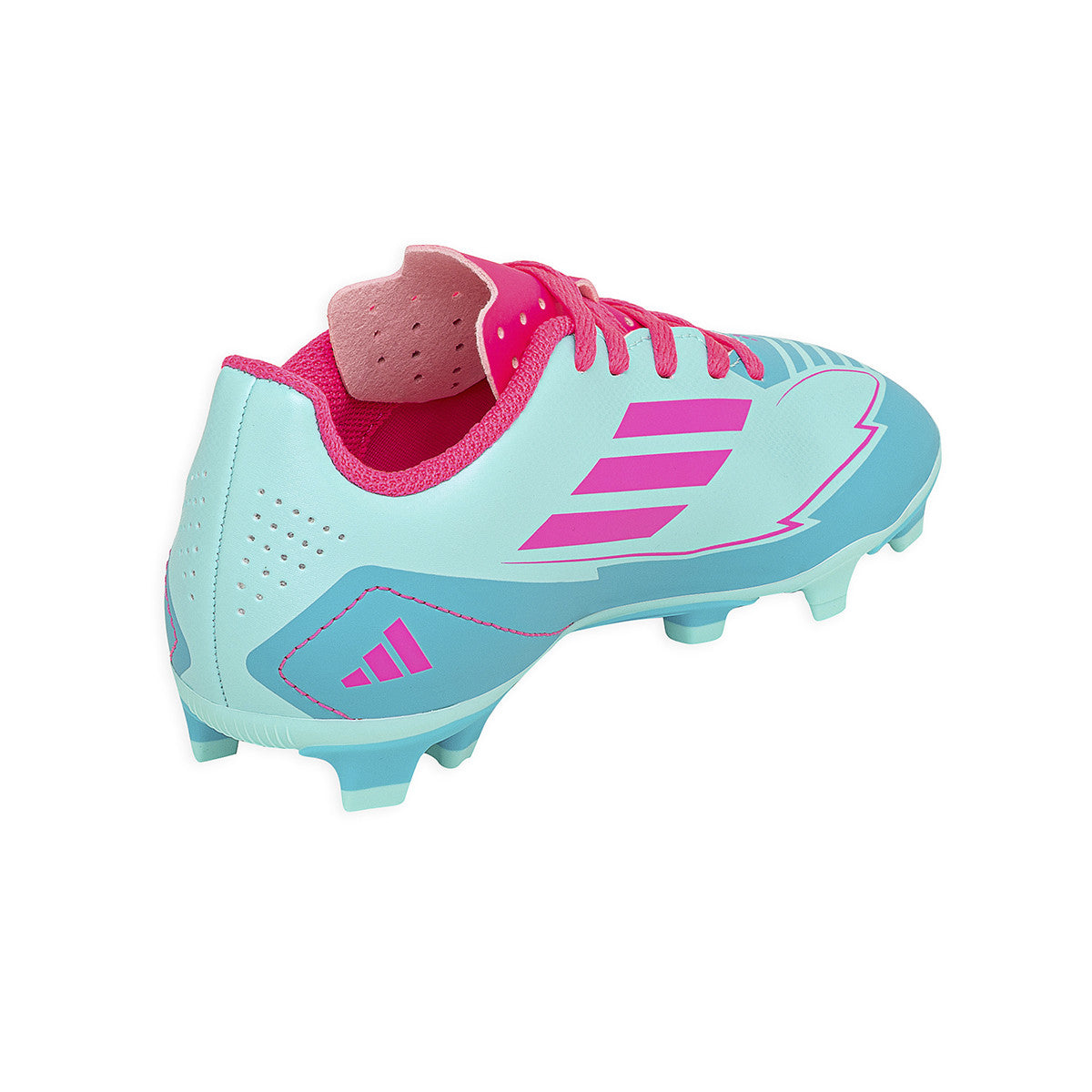 Botines De Futbol Adidas F50 Club FG/MG Messi Niño Niña Turquesa