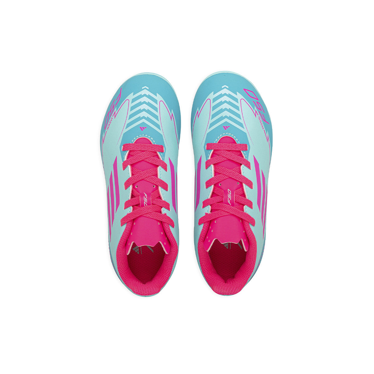 Botines De Futbol Adidas F50 Club FG/MG Messi Niño Niña Turquesa