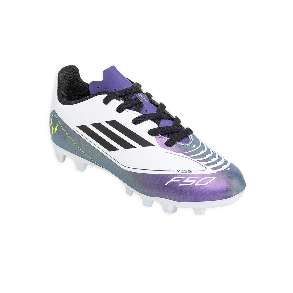 Botines De Futbol Adidas F50 Club Messi FXG Niño Niña Blanco