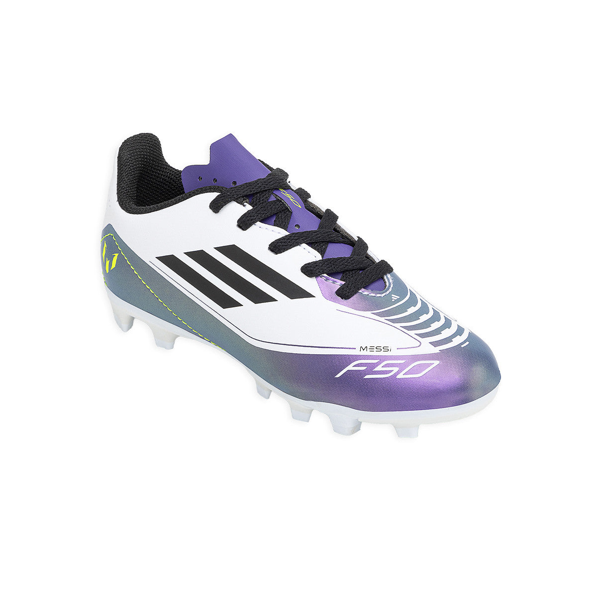 Botines De Futbol Adidas F50 Club Messi FXG Niño Niña Blanco