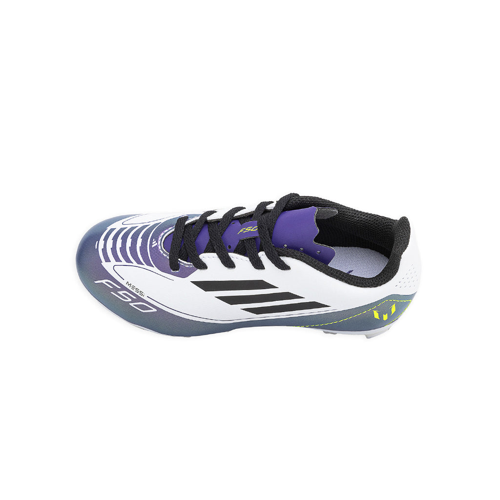 Botines De Futbol Adidas F50 Club Messi FXG Niño Niña Blanco