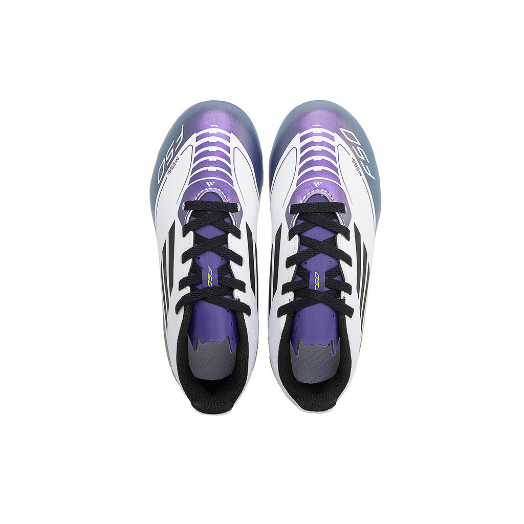 Botines De Futbol Adidas F50 Club Messi FXG Niño Niña Blanco