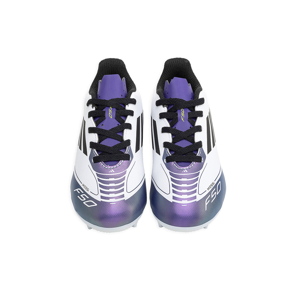 Botines De Futbol Adidas F50 Club Messi FXG Niño Niña Blanco