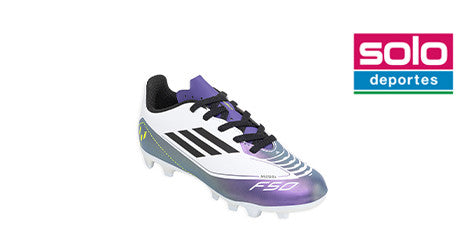 Botines De Futbol Adidas F50 Club Messi FXG Niño Niña Blanco