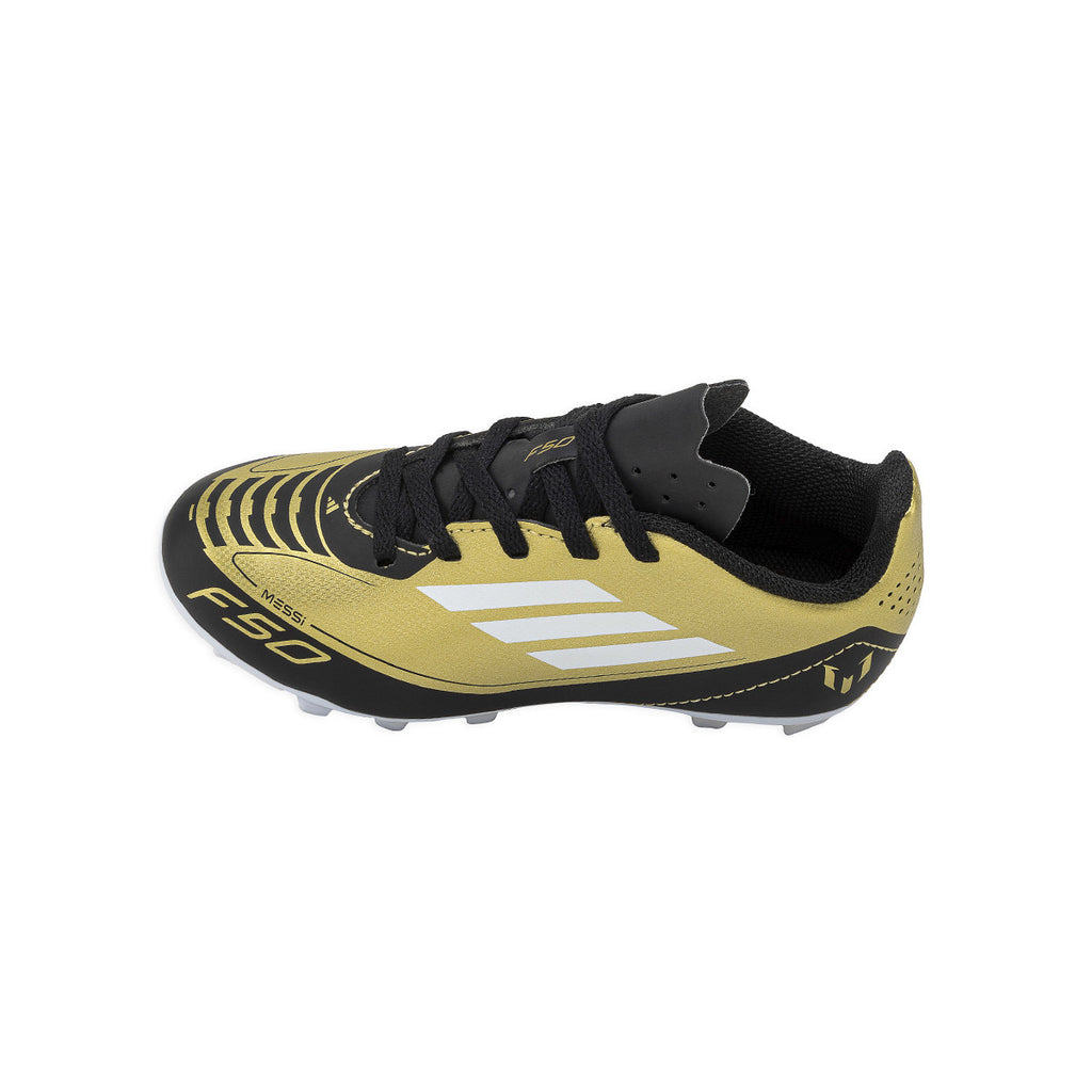 Botines De Futbol Adidas F50 Club Messi FXG Niño Niña Dorado