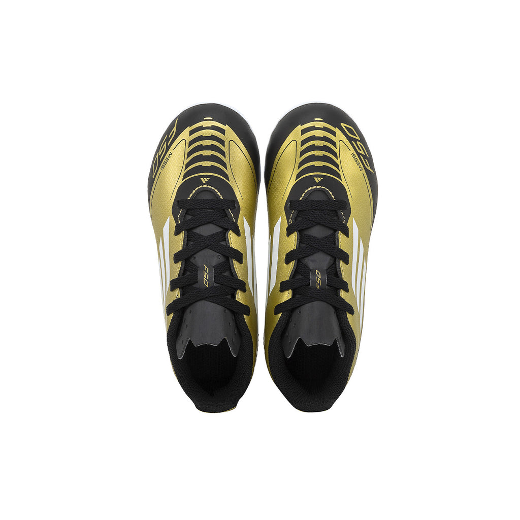 Botines De Futbol Adidas F50 Club Messi FXG Niño Niña Dorado
