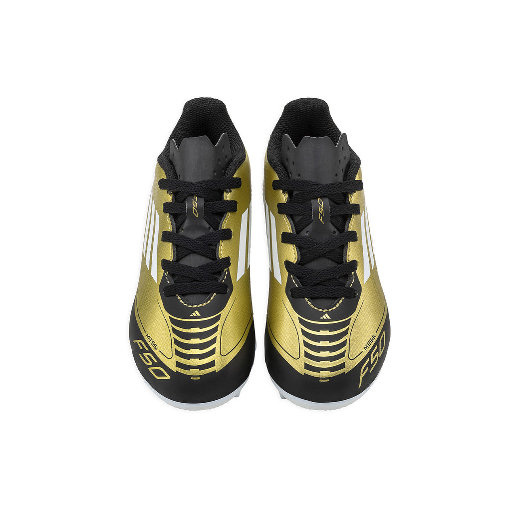 Botines De Futbol Adidas F50 Club Messi FXG Niño Niña Dorado