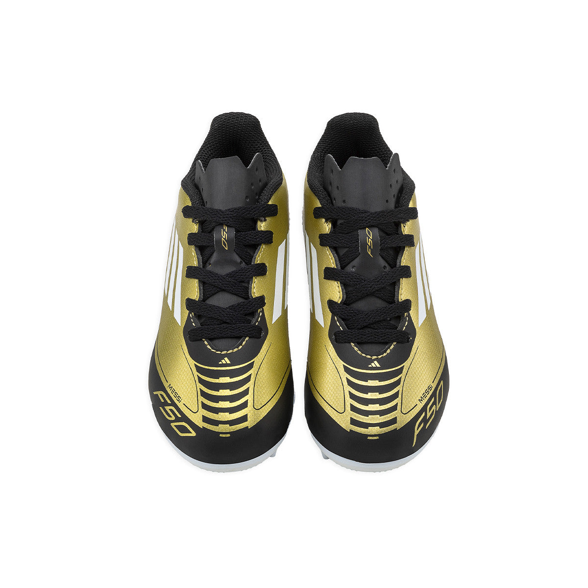 Botines De Futbol Adidas F50 Club Messi FXG Niño Niña Dorado