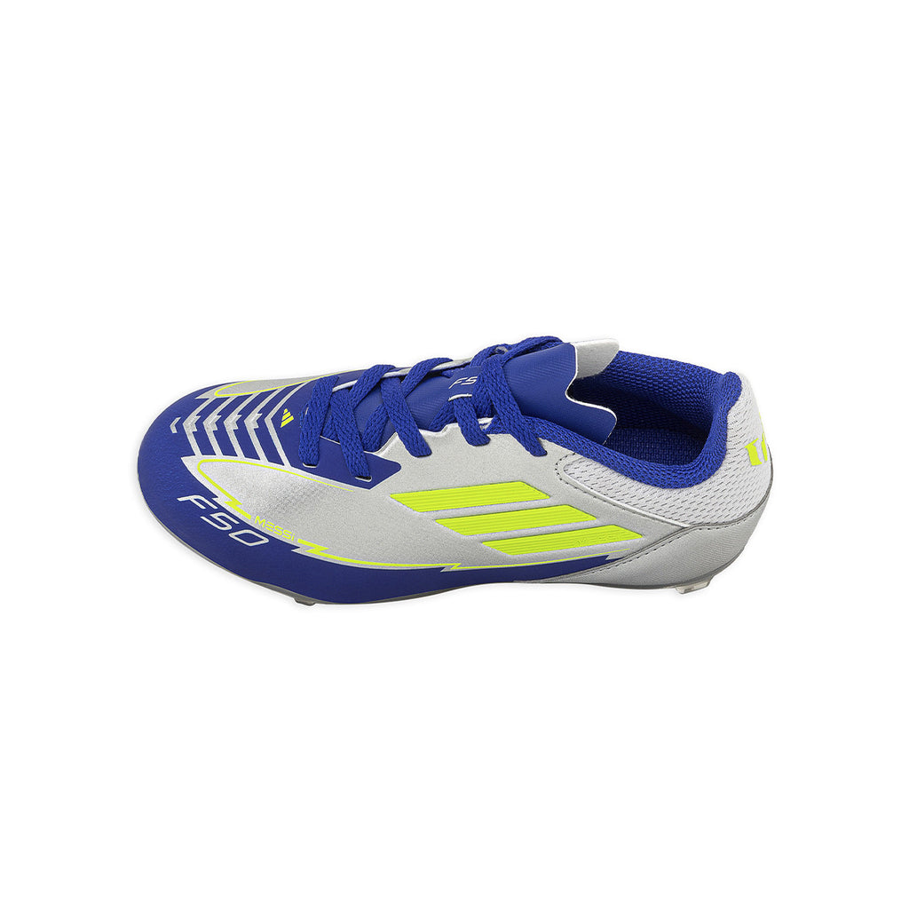 Botines De Futbol Adidas F50 League Messi FG/MG Niño Niña Plateado