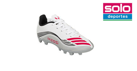 Botines De Futbol Adidas F50 Messi club FG/MG Niño Niña Blanco