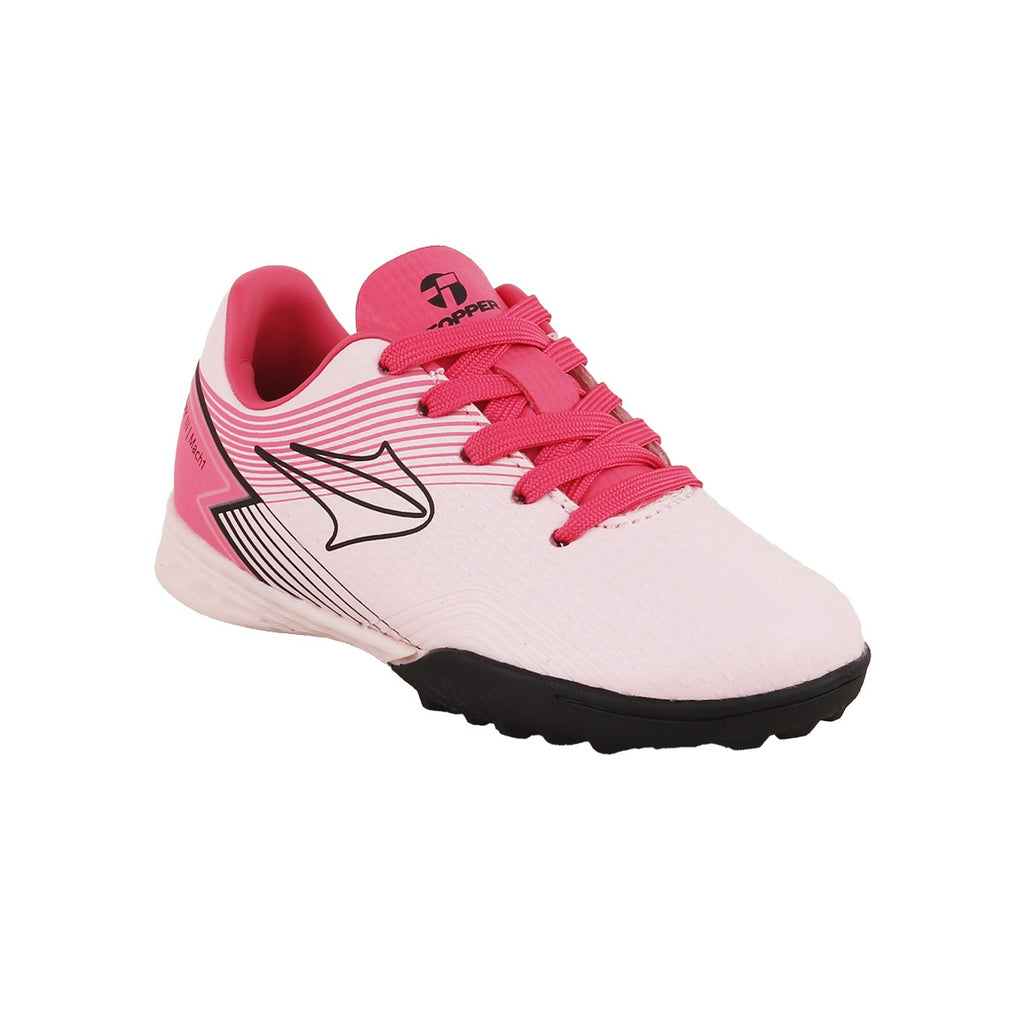 Botines De Futbol Topper Stingray III Mach 1 TF Niño Niña Rosa