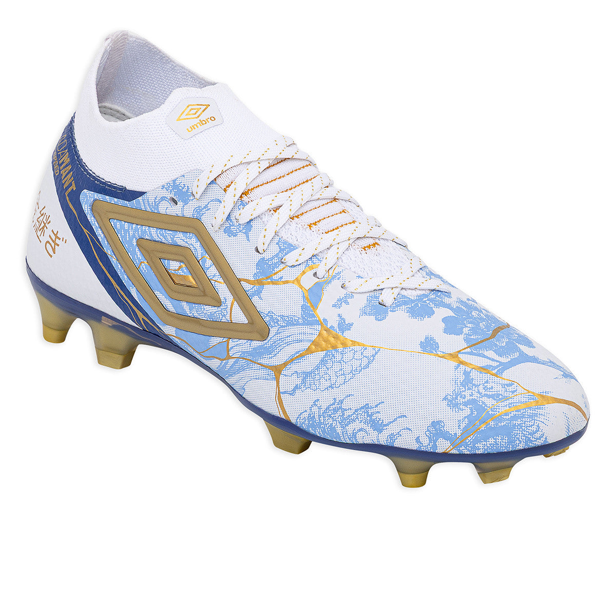 Botines De Futbol Umbro Adamant Top Speed Pro Kintsugi FG Blanco