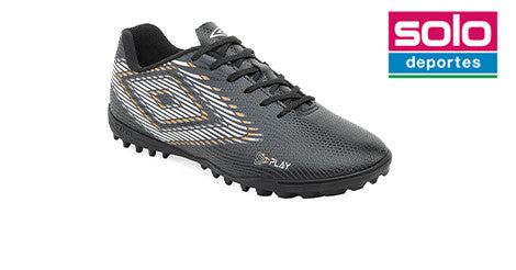 Botines De Futbol Umbro Play TF Negro