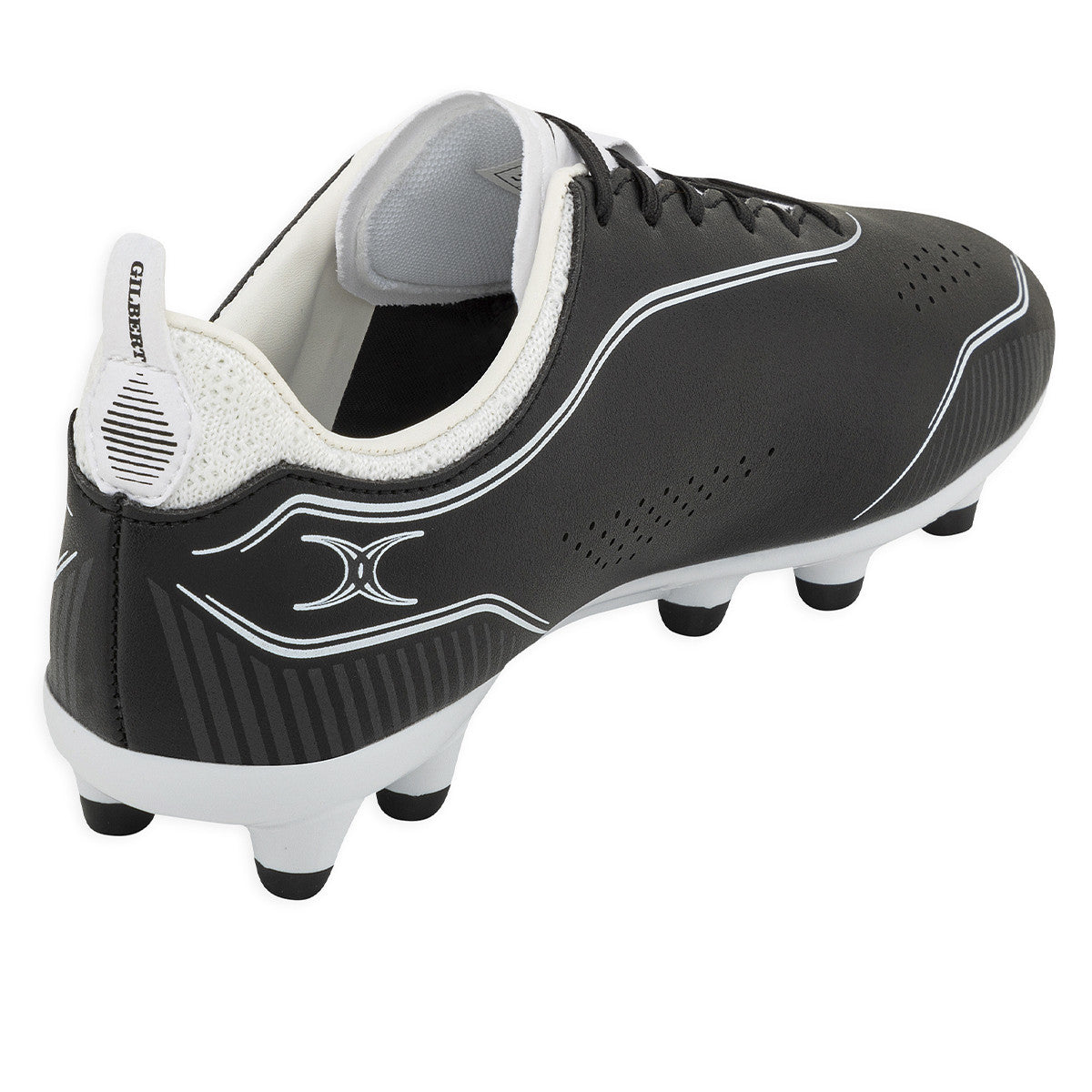 Botines De Rugby Gilbert Cage Torq MSX FG Negro