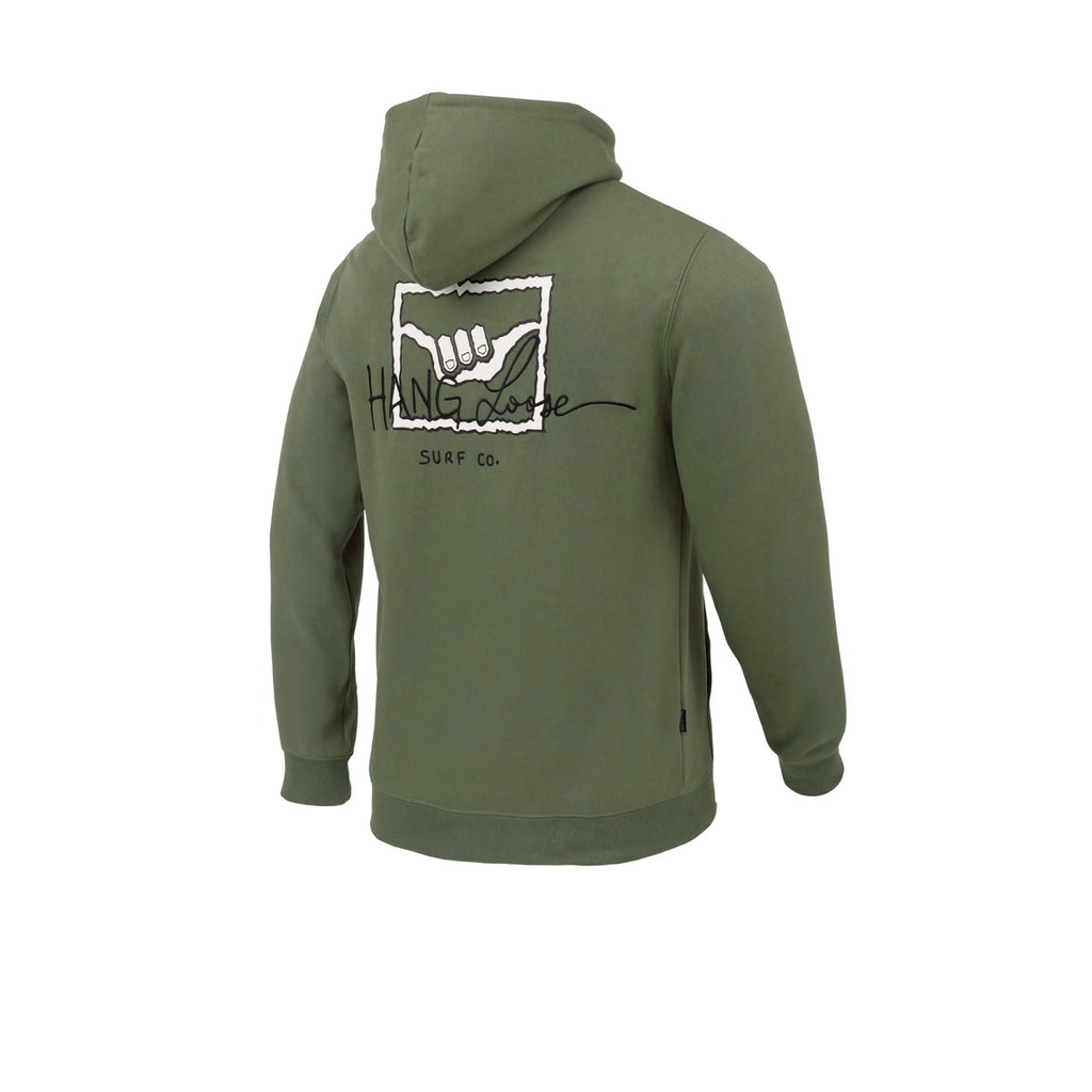 Buzo Con Capucha Hang Loose Ikaika Verde