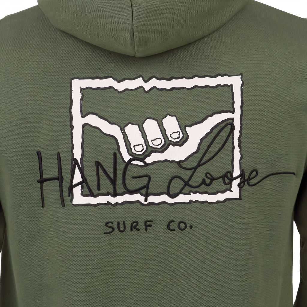 Buzo Con Capucha Hang Loose Ikaika Verde