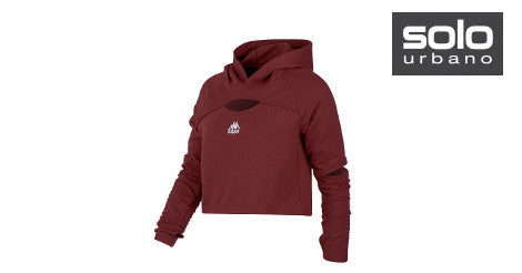Buzo Con Capucha Kappa Authentic Ona Mujer Bordo