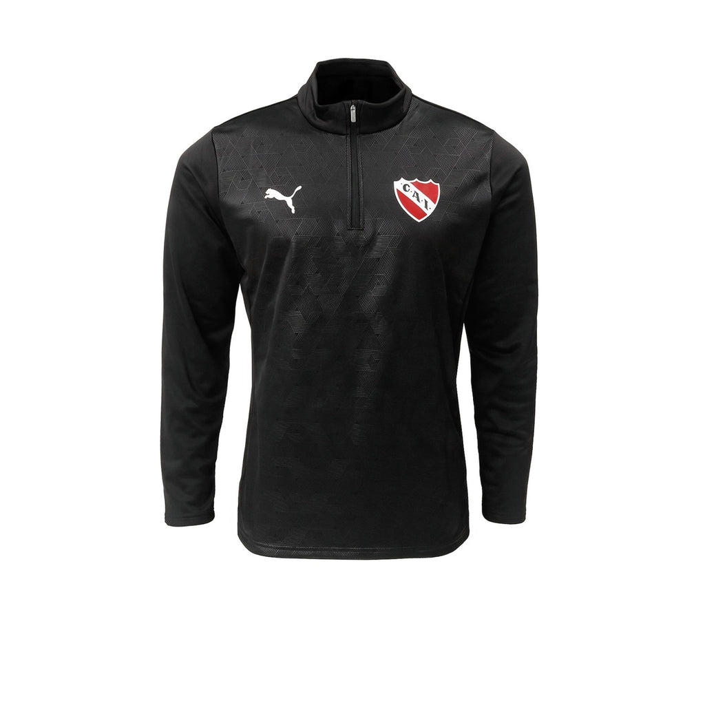 Buzo De Independiente Medio Cierre Puma Entrenamiento Negro