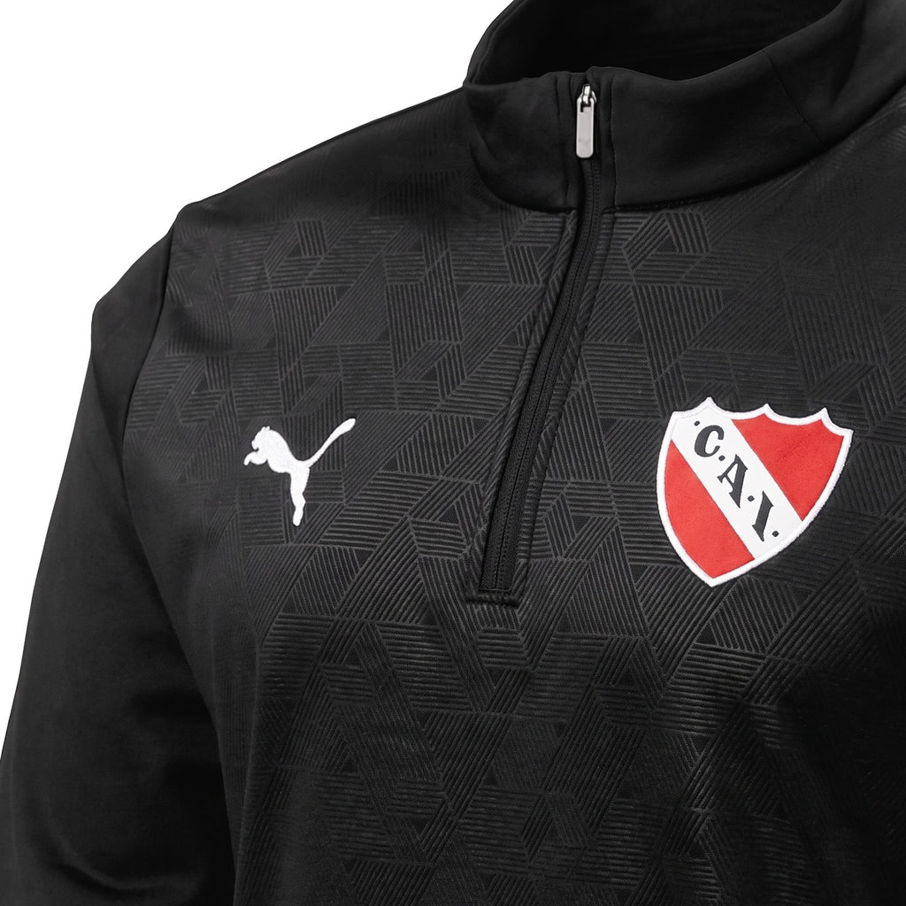 Buzo De Independiente Medio Cierre Puma Entrenamiento Negro