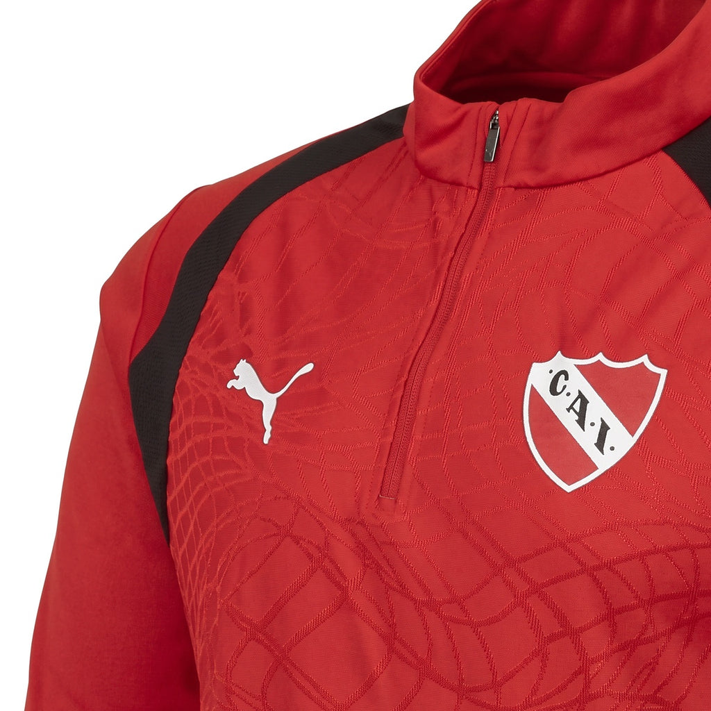 Buzo De Independiente Medio Cierre Puma Entrenamiento Rojo