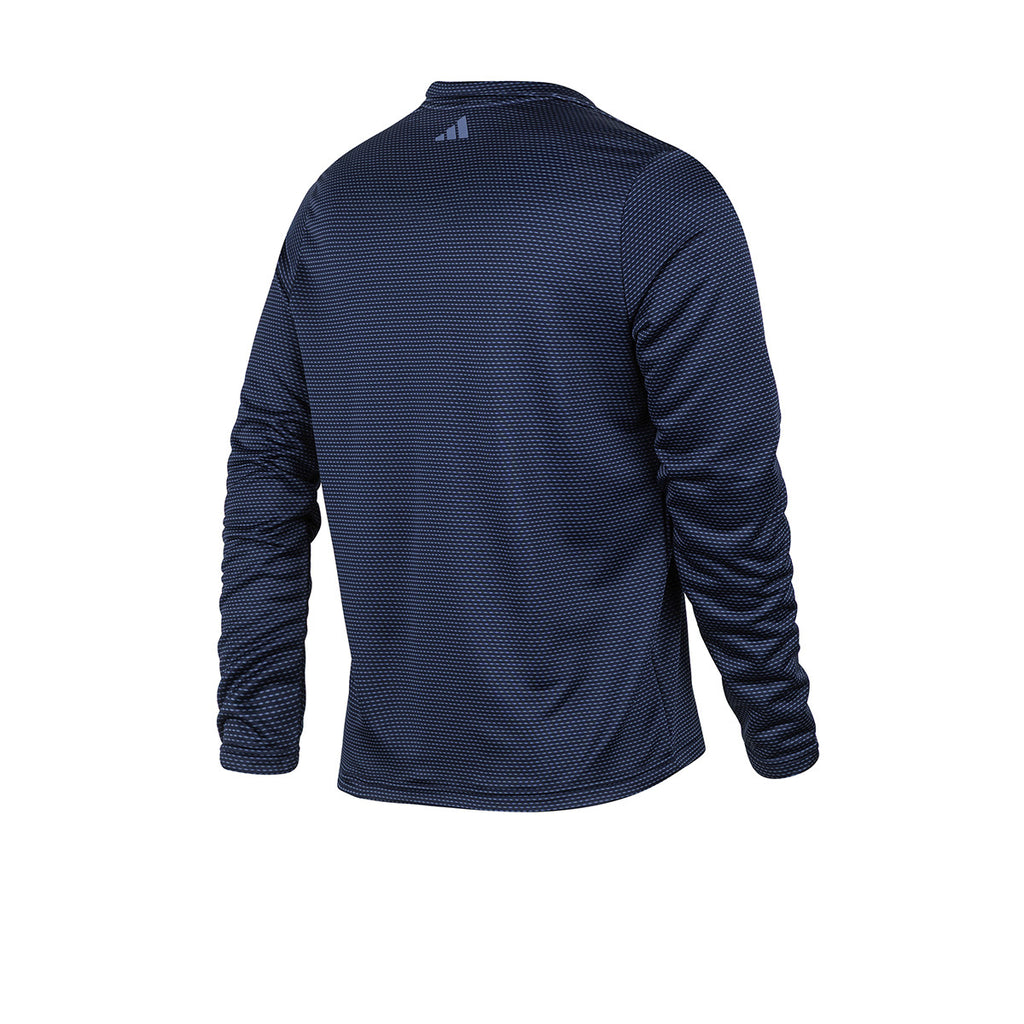 Buzo Medio Cierre Adidas De Golf Performance Printed Azul