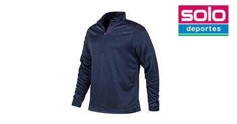 Buzo Medio Cierre Adidas De Golf Performance Printed Azul