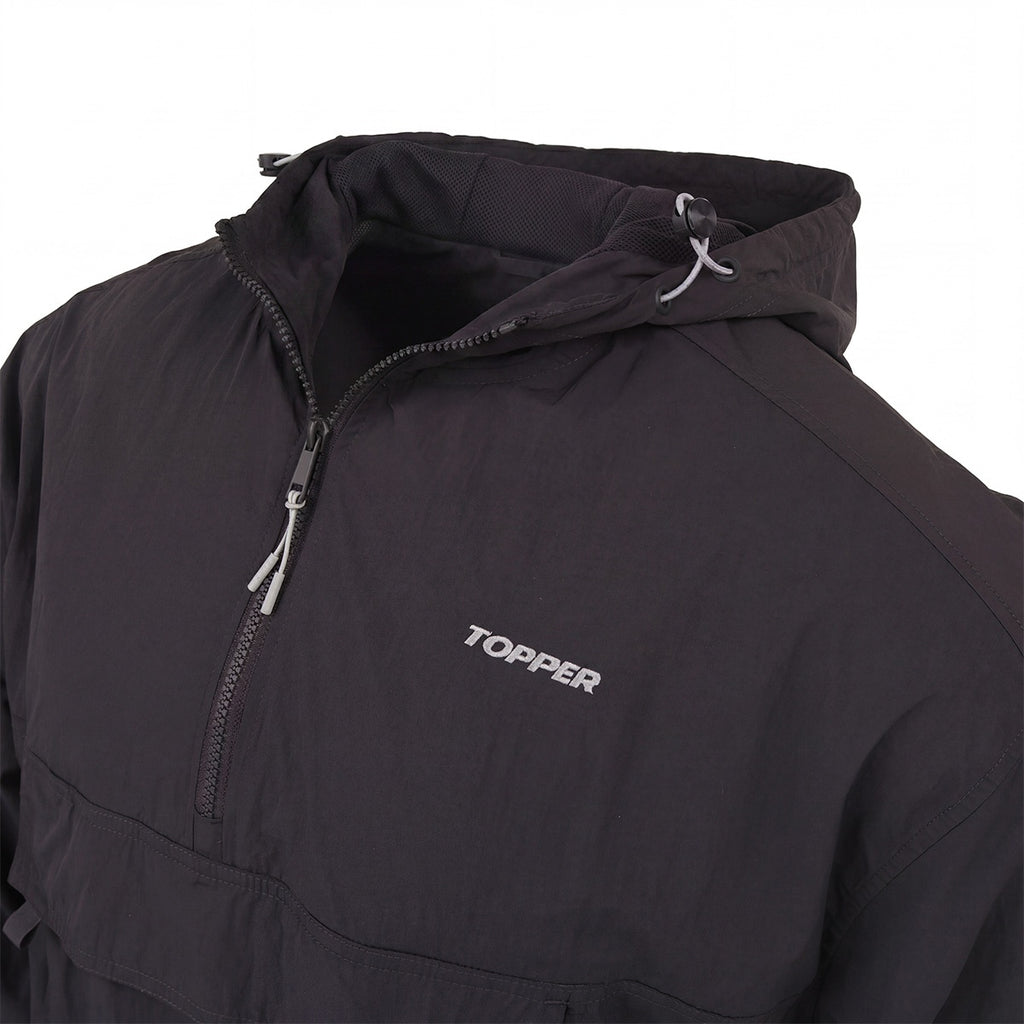 Buzo Medio Cierre Con Capucha Topper Outdoor Gris