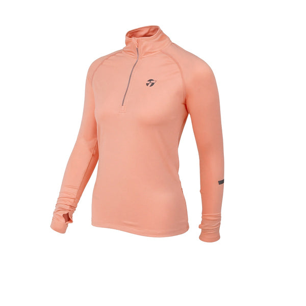 Buzo Medio Cierre Topper De Running Layer II Mujer Salmon