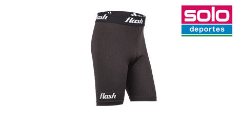 Calza Corta Entrenamiento Flash Spandex Niño Negra