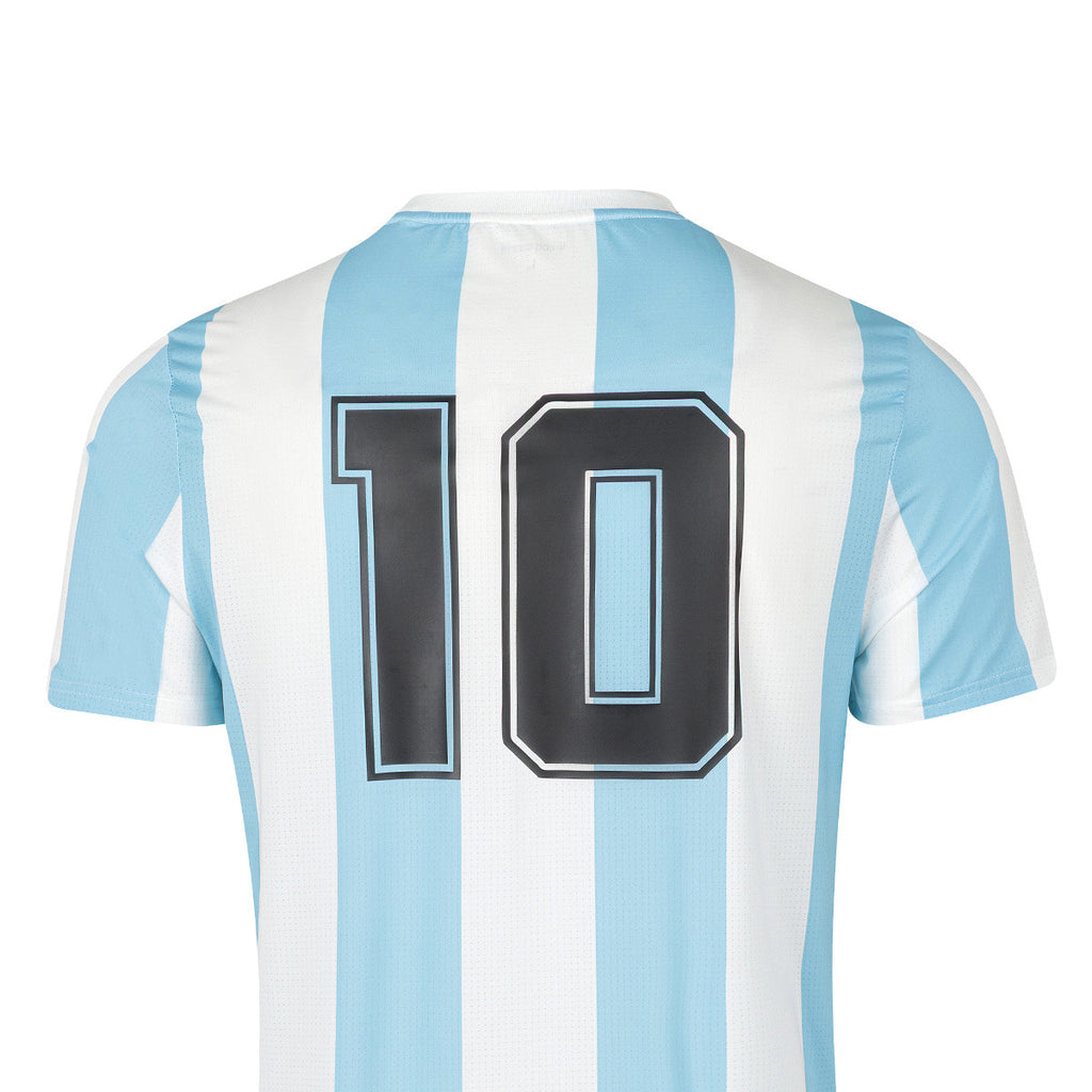 Camiseta De Argentina 86 Le Coq Sportif Oficial 10 Blanca