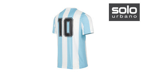 Camiseta De Argentina 86 Le Coq Sportif Oficial 10 Blanca