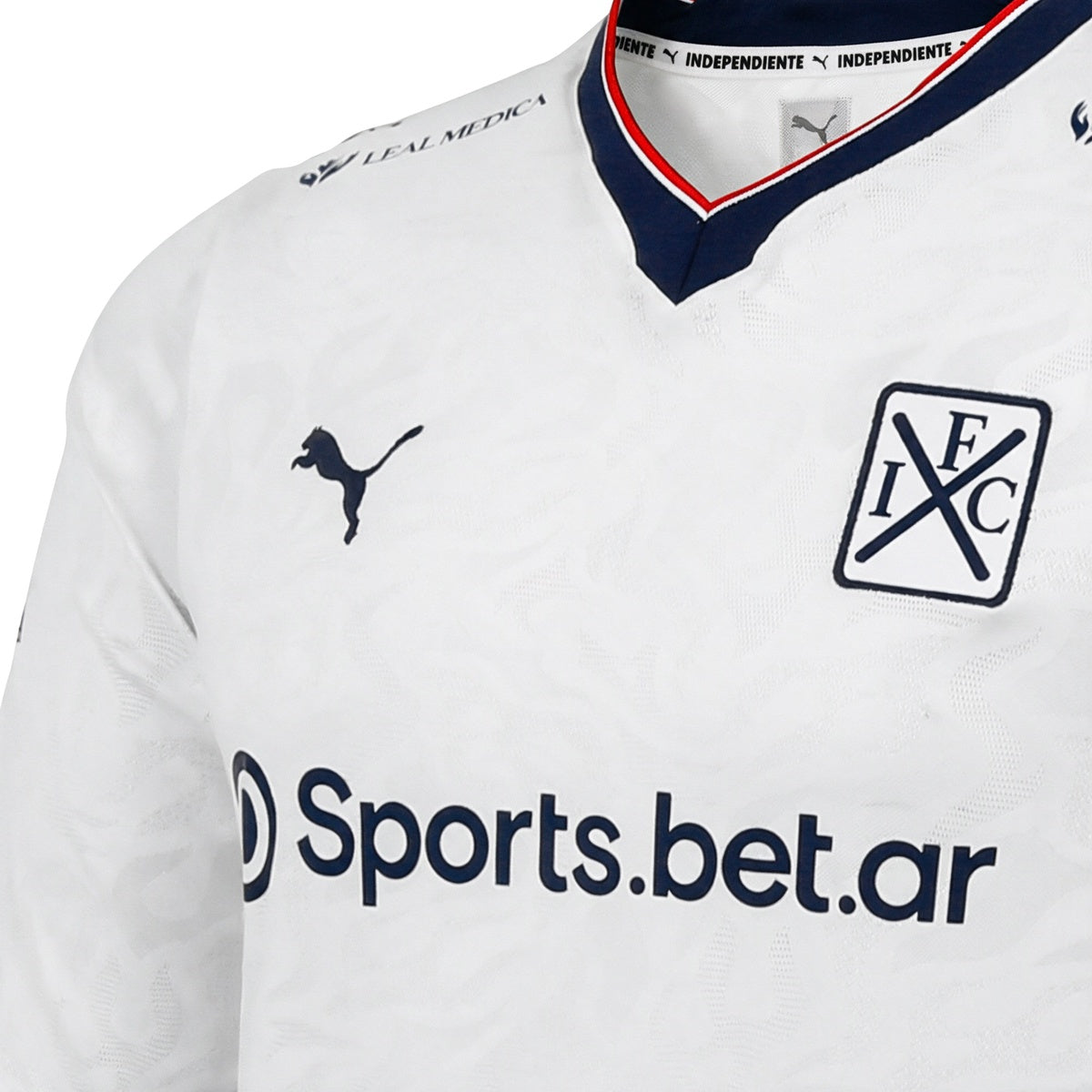 Camiseta De Independiente Manga Larga Puma Alternativa Blanca