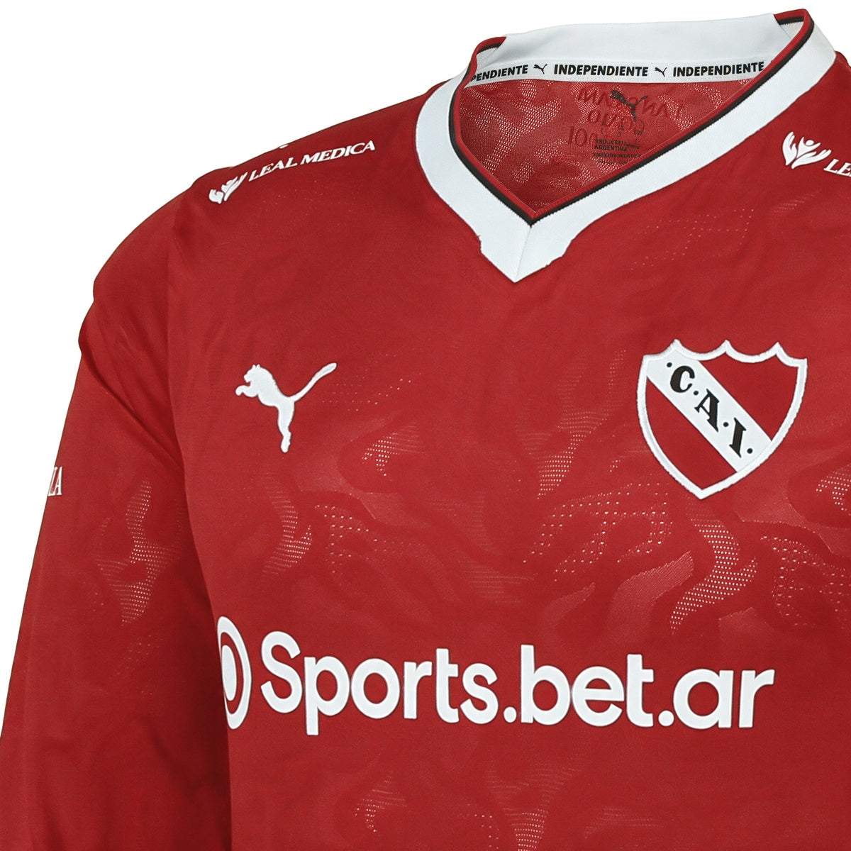 Camiseta De Independiente Manga Larga Puma Oficial Sponsor Roja