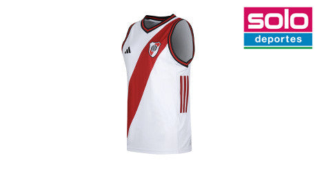 Camiseta De River De Basquet Adidas Oficial Blanca