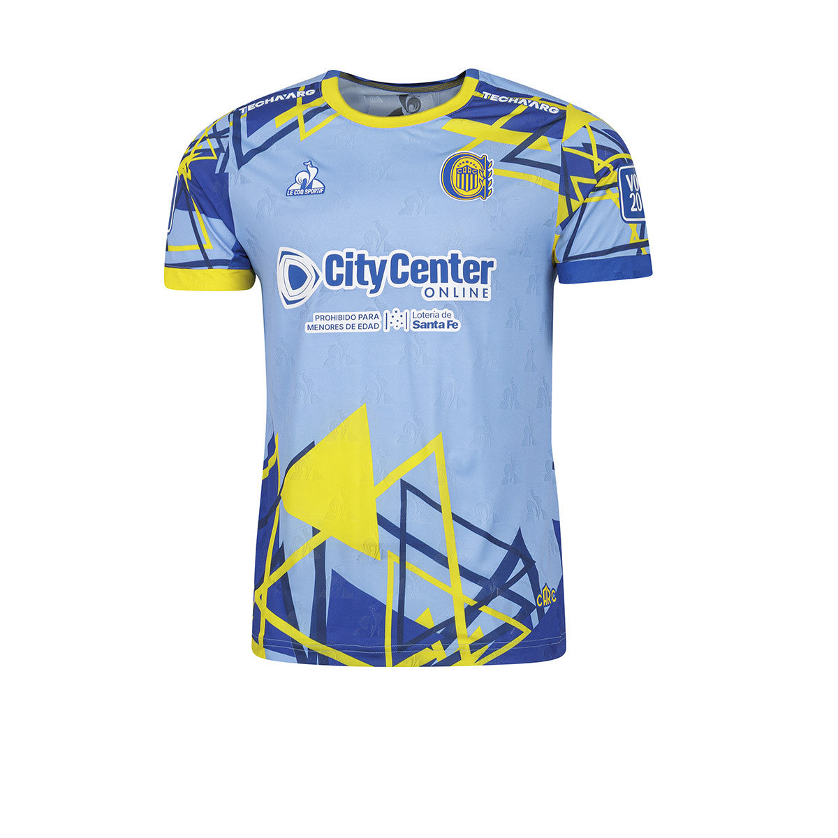 Camiseta De Rosario Central Le Coq Sportif Tercer Recambio Pro Con Sponsor Celeste