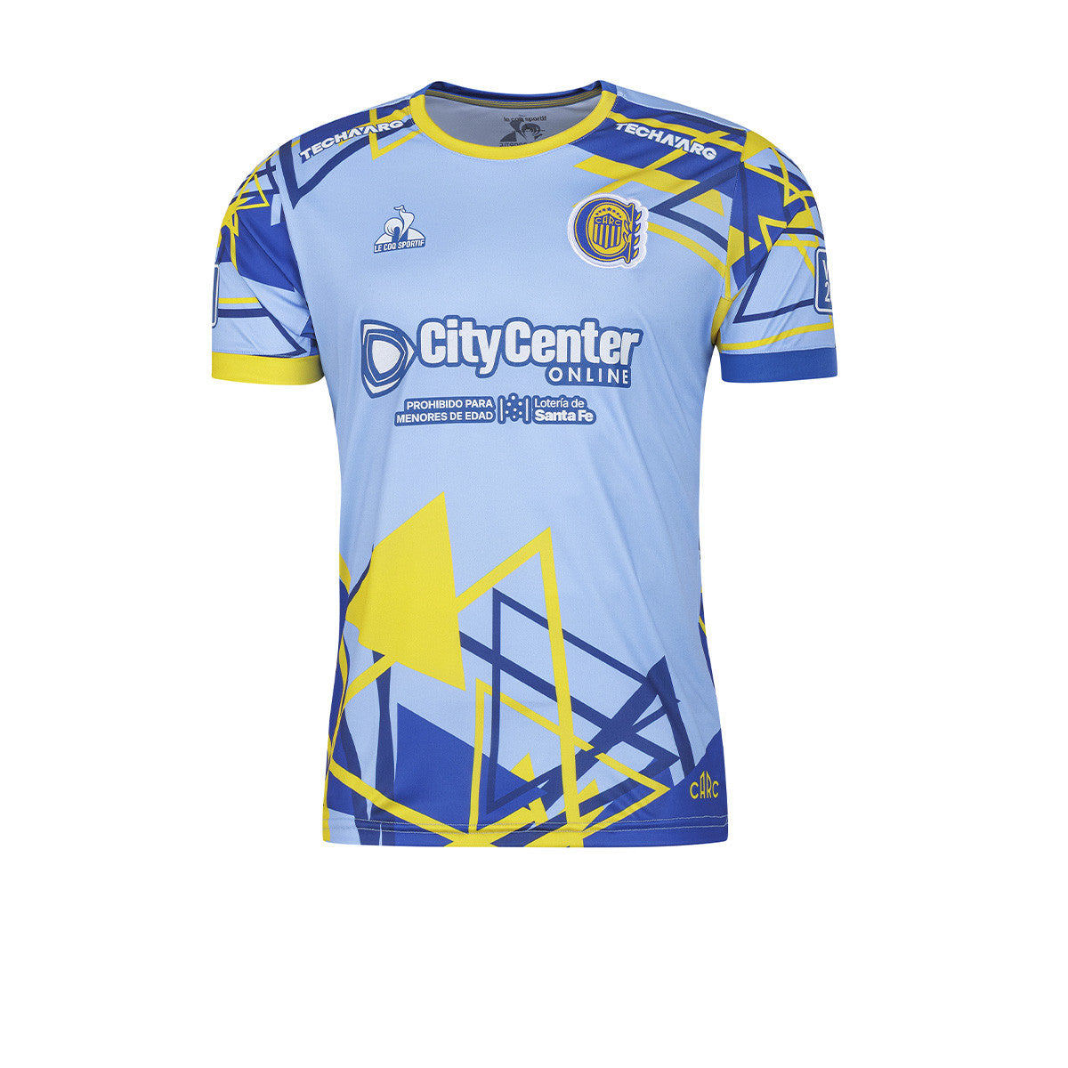 Camiseta De Rosario Central Le Coq Sportif Tercer Recambio Con Sponsor Celeste