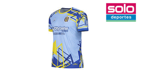 Camiseta De Rosario Central Le Coq Sportif Tercer Recambio Con Sponsor Celeste