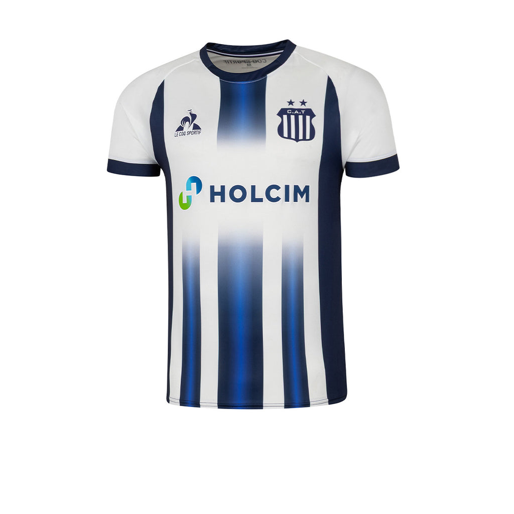 Camiseta De Talleres Le Coq Sportif Oficial Sponsor Blanca