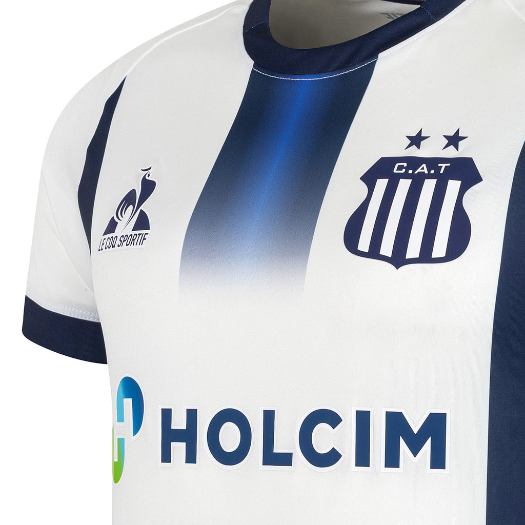 Camiseta De Talleres Le Coq Sportif Oficial Sponsor Blanca