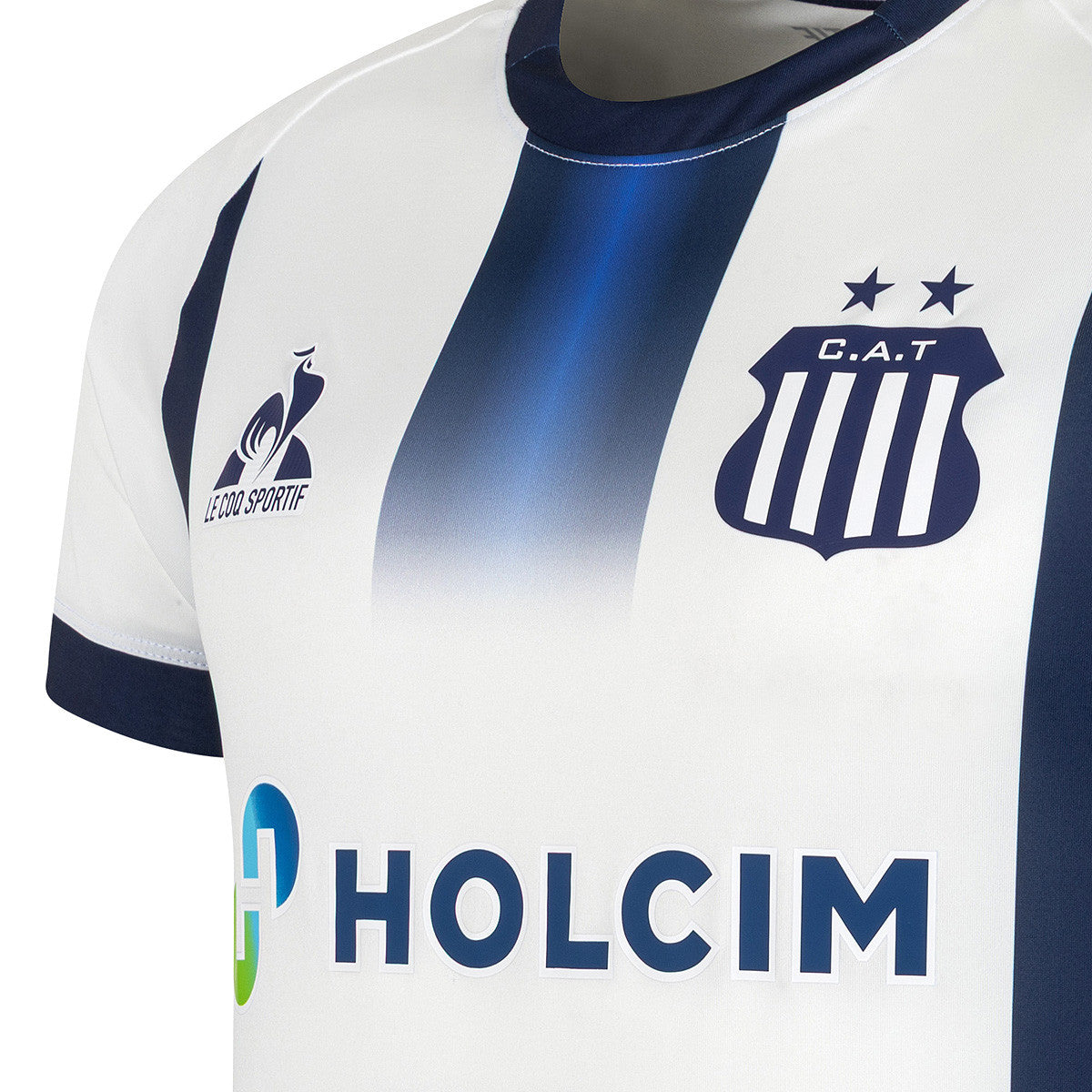 Camiseta De Talleres Le Coq Sportif Oficial Sponsor Blanca