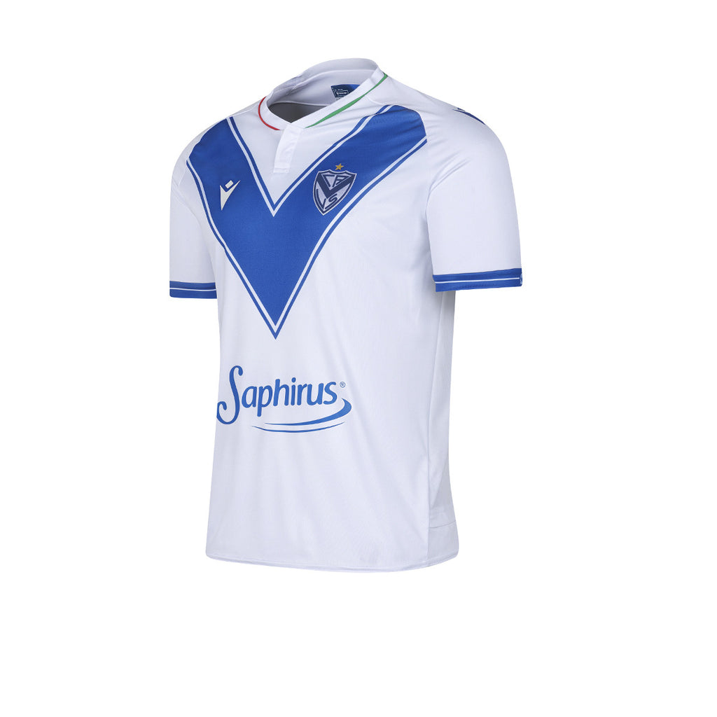 Camiseta De Velez Macron Oficial Blanca