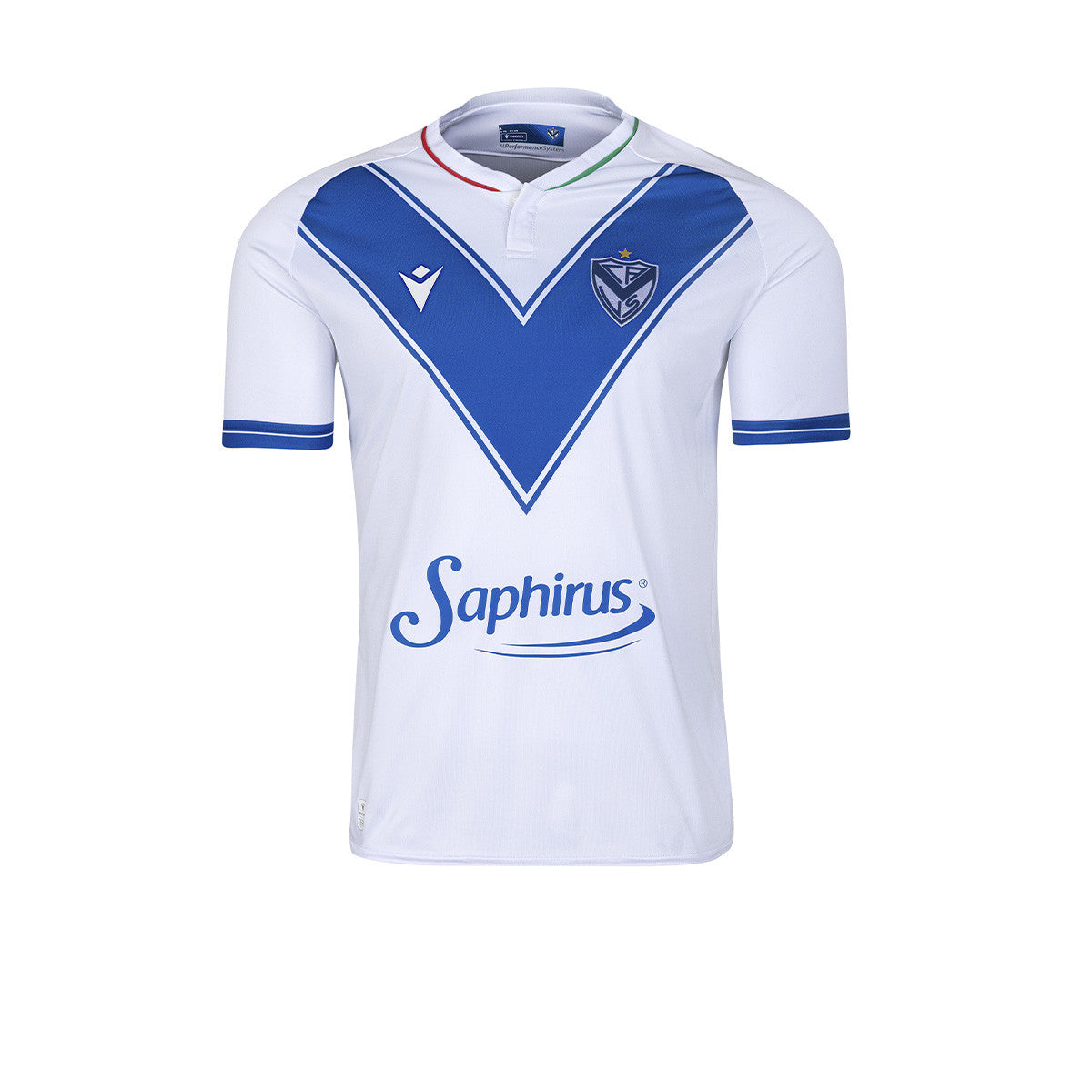 Camiseta De Velez Macron Oficial Blanca