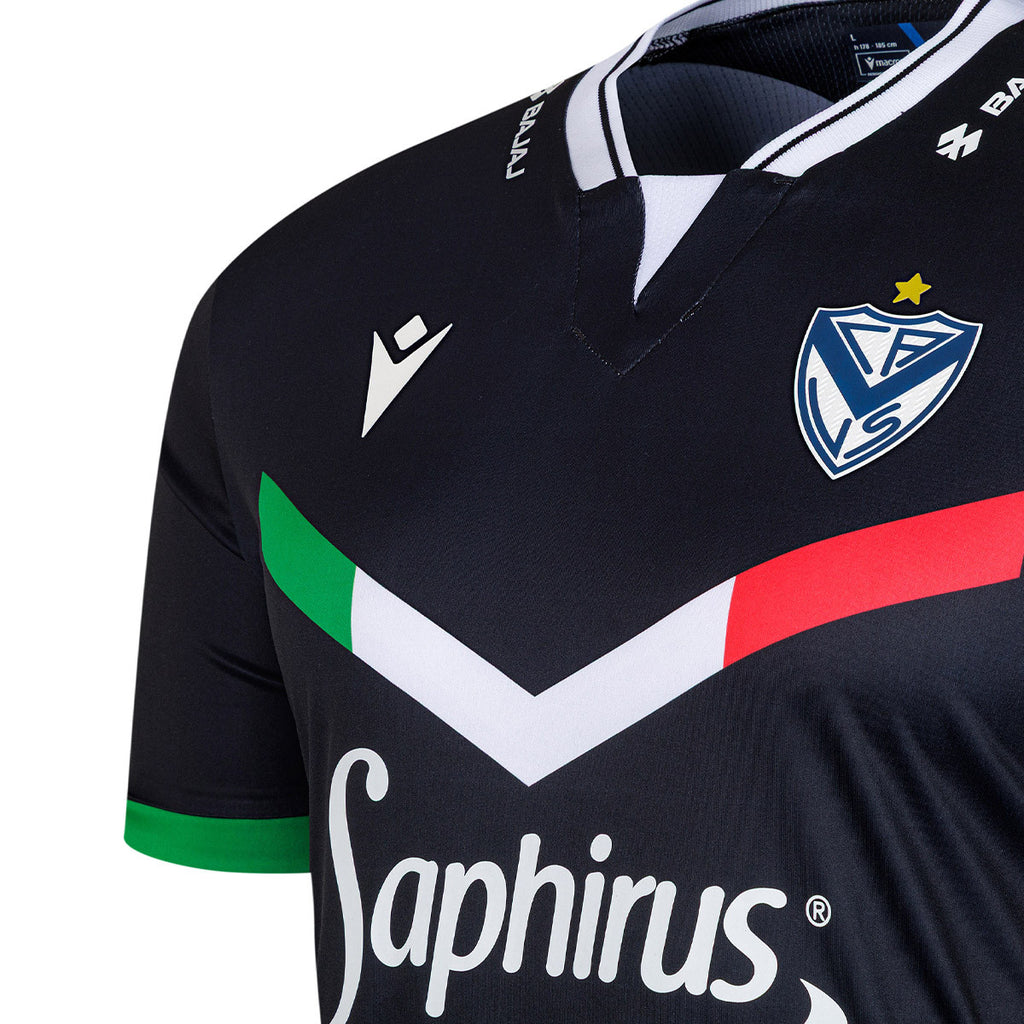 Camiseta De Velez Macron Tercer Recambio Sponsor Negra