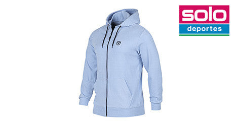 Campera Con Capucha Vairo De Entrenamiento Crowd Celeste