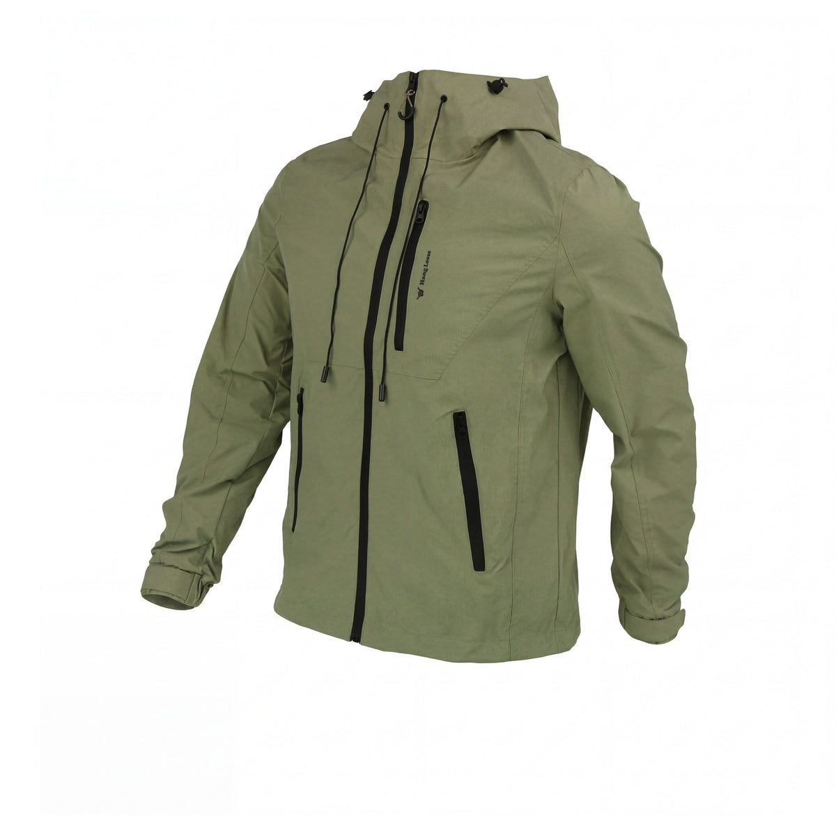 Campera Rompeviento Con Capucha Hang Loose Fohen Verde