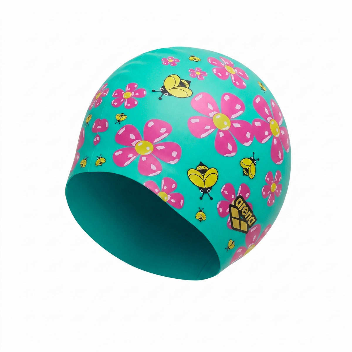 Gorro De Natacion Arena Print 2 Niño Niña Verde