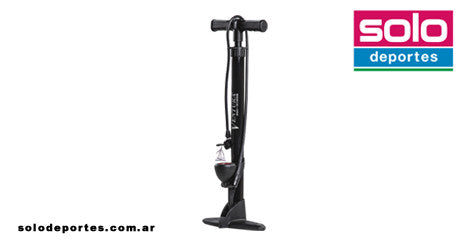 Inflador Pie Con Manometro Ventura Negro
